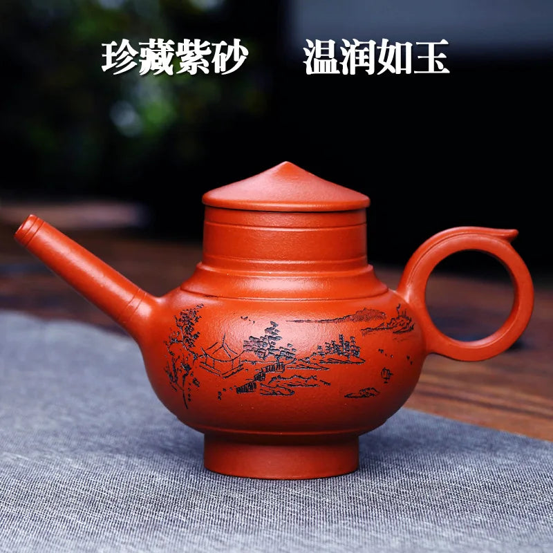 260ml Yixing Zisha Teapot Handmade Teapot Purple Clay Pot Teaware Tea Making Tools Kettle Tea Utensils Home Tea Accessories