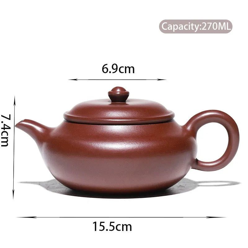270ml Chinese Yixing Raw Ore Purple Clay Teapots Famous Artists Handmade Tea Pot Beauty Kettle  Zisha Tea Set Teaware