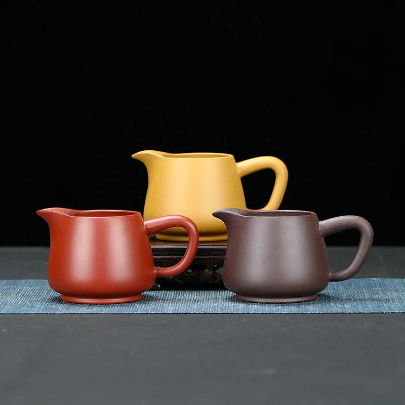 270ml Purple Clay Gongdao Cup Mug Tea Set Teapot Chinese Kung Fu Tea Cup Set kettle Drankware Justice Cup Teapot Teaware