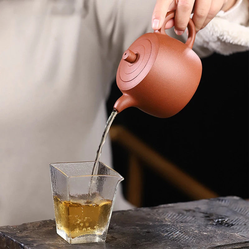 280ml Authentic Yixing Purple Clay Teapots Famous Artists Handmade Large Capacity Tea Pot Kettle Chinese Zisha Tea Set Teaware