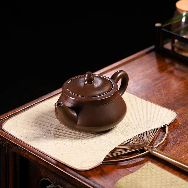 280ml Chinese Yixing Purple Clay Tea Pot Home Dahongpao Customized Teaware Handmade Xishi Teapot Kettle Tea Ceremony