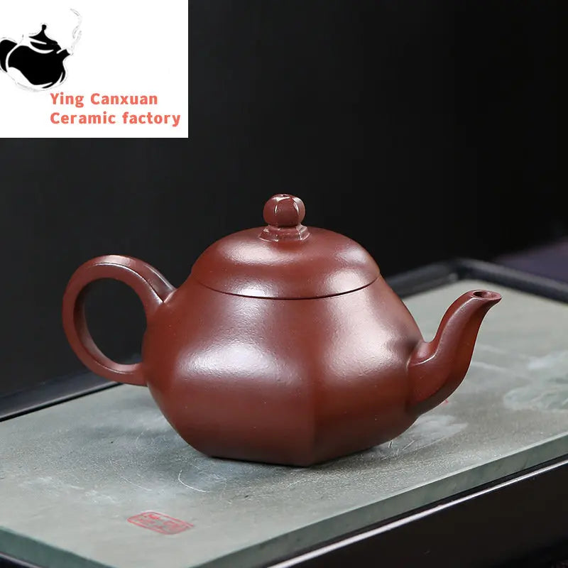 280ml Yixing Handmade Purple Clay Teapots Famous Artists Tea Pot Raw Ore Blood Dragon Sand Kettle Chinese Zisha Tea Set Teaware