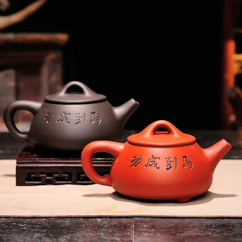 330ml Purple Clay Kung Fu Teapot Yixing Kettle Clay Pot for Tea Teapots Puer Tea Pot and Cup Set Samovar Coffeeware Teaware Pots