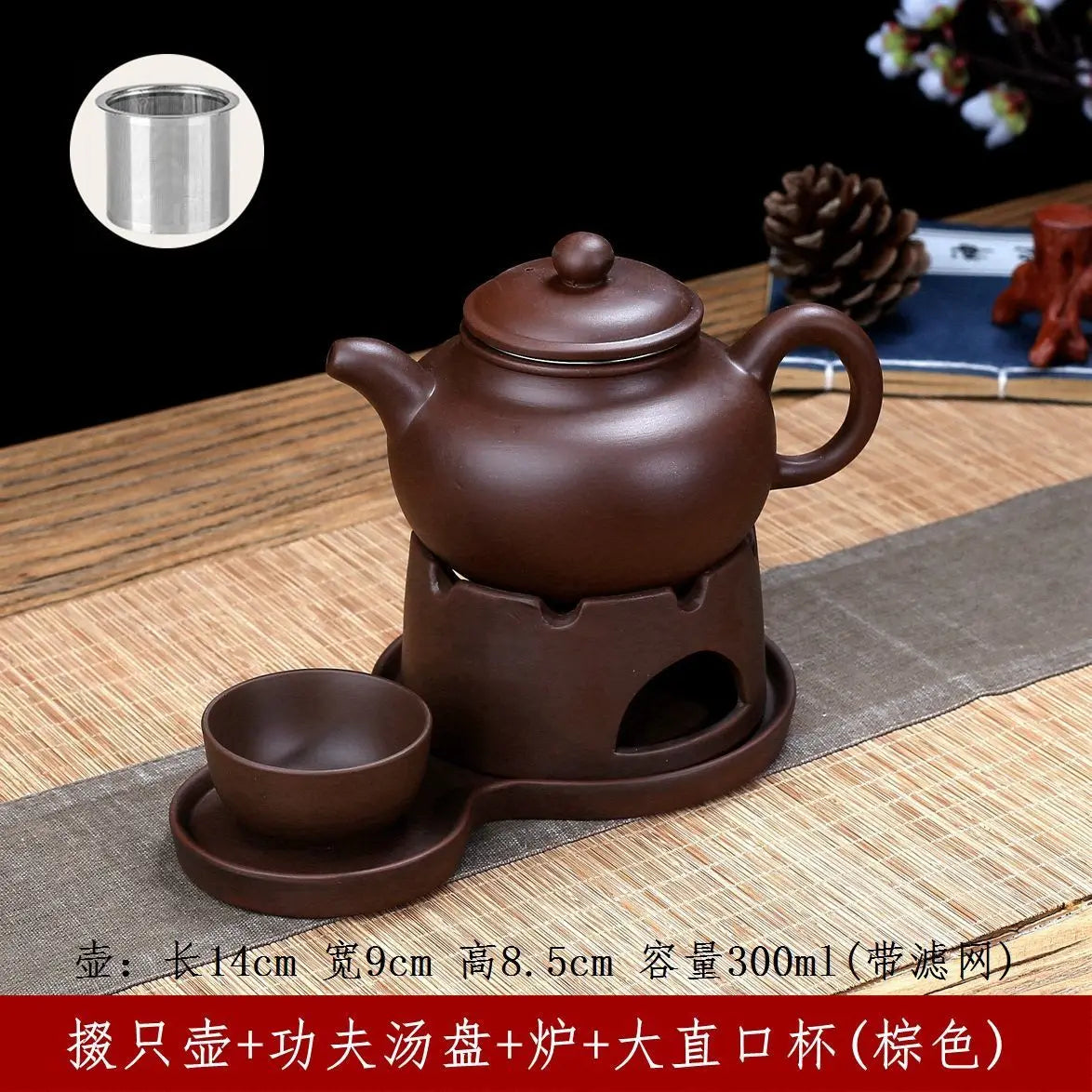 300cc Purple Clay Teapot Handmade Tea Set Pot Chinese Kung Fu Tea Pot Kettle Teapot Zisha Ceramic Pottery China Tea Set Pitcher