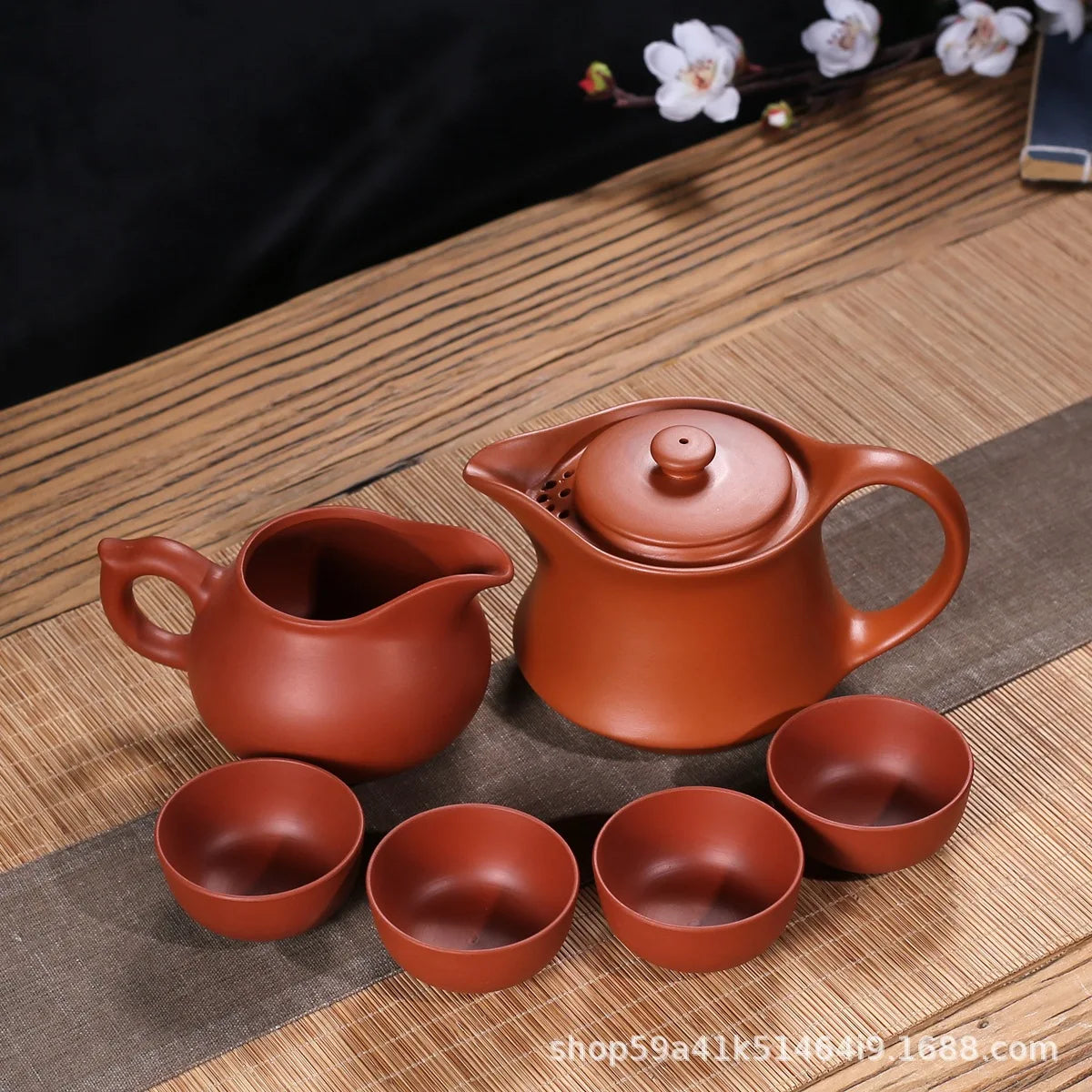 300cc Yixing Purple Clay Small Tea Set  Xishi Pot Tea Ceremony zisha Ceramic Pottery Teacup china Kung Fu Tea Set