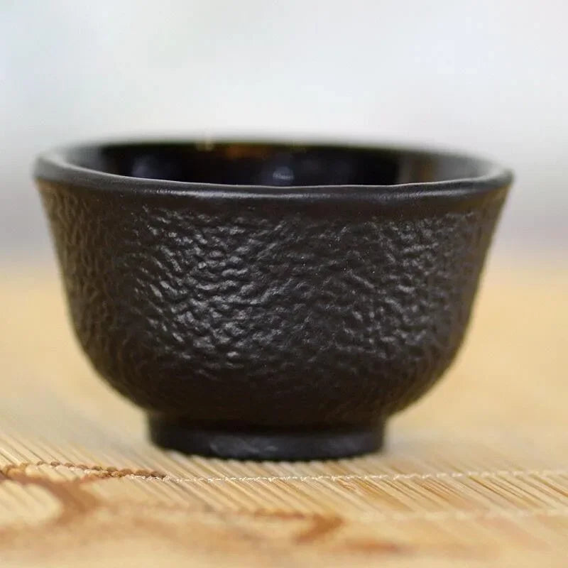 30ml Mini Black Cast Iron Teacups Japanese Tea Cups Set Cast Iron Teapot Drinkware Tools Tea Accessorries