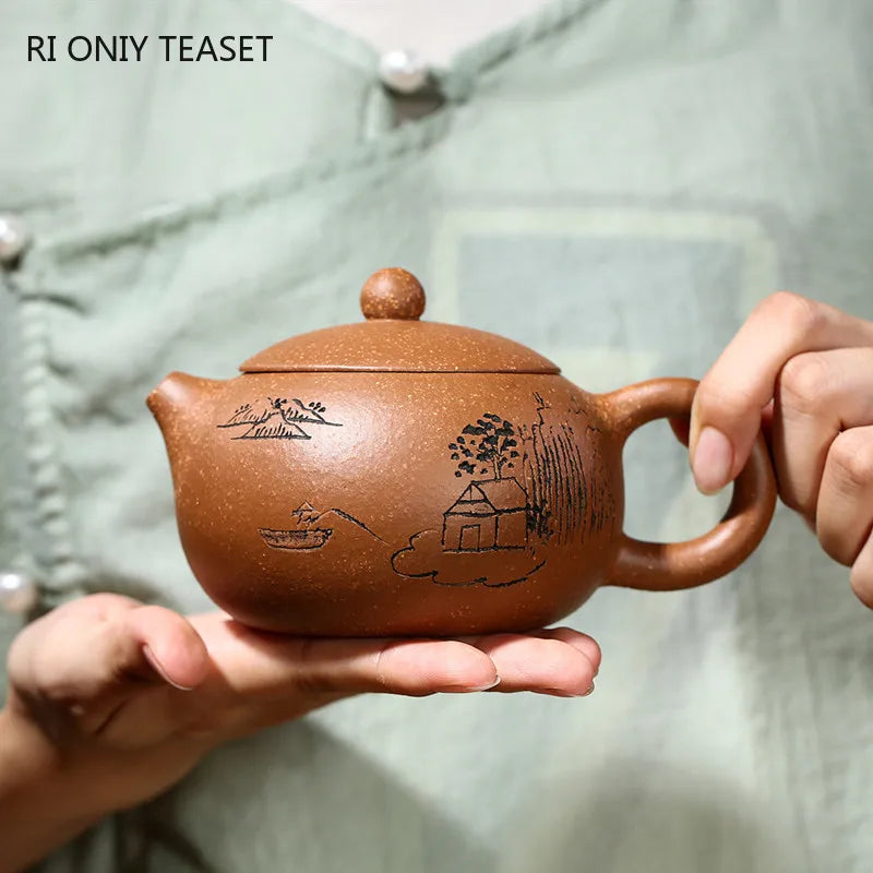 310ml Yixing Purple Clay Teapot Large Capacity Handmade Tea Pot Authentic Zisha Tea Set Kettle Chinese Tea Ceremony Gifts