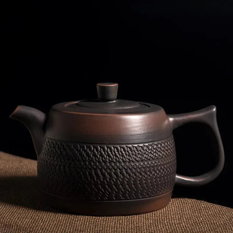 Purple Pottery Pot Ceramic Kung Fu Teapot Handmade Teapot Small Teapot Tea Kettle 240726