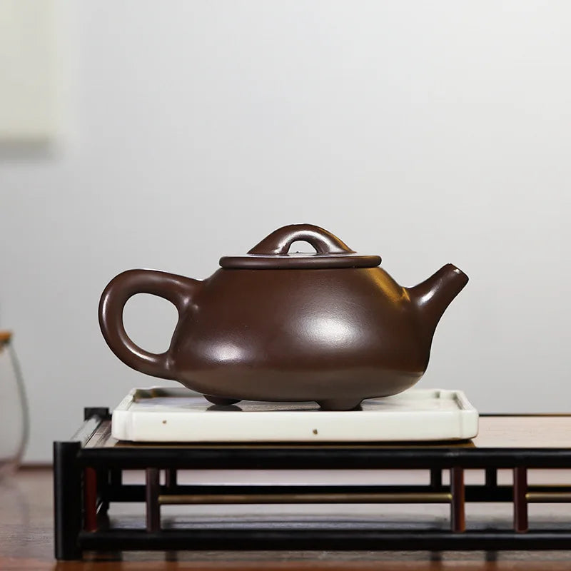 330cc New Chinese style purple sand painted gold Dahongpao tea pot, household tea ceremony tea set puer tea kung fu