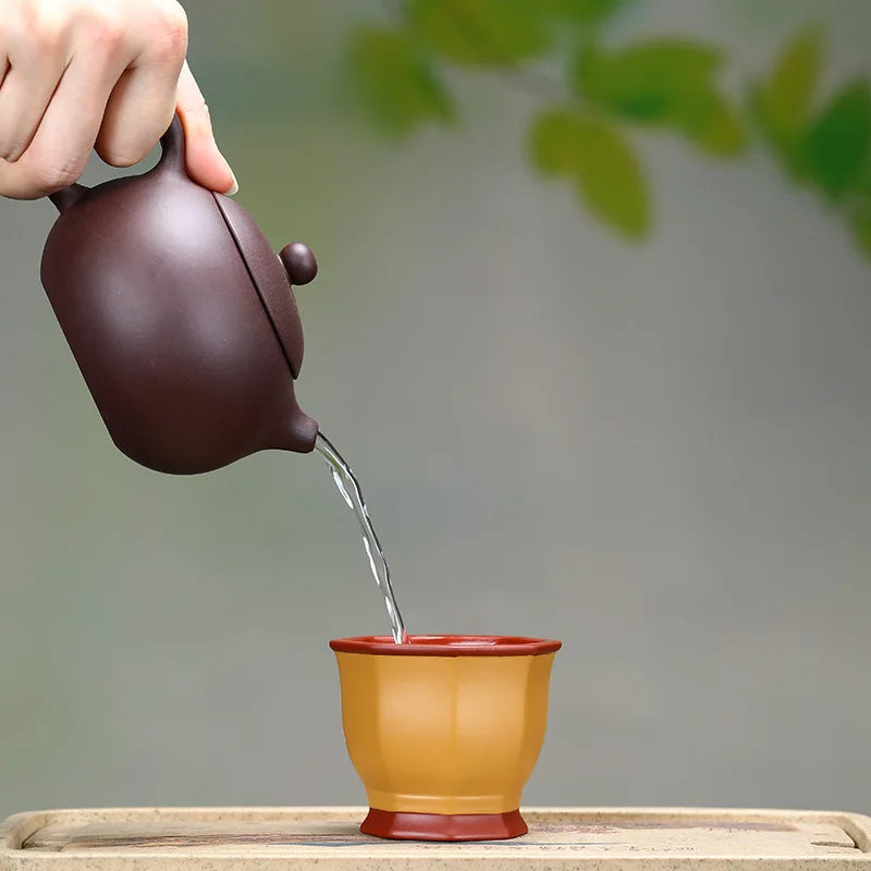380ml Yixing Raw Ore Purple Clay Teapots Chinese Famous Artists Handmade Bian Xishi Tea Pot Beauty Kettle Zisha Tea Set Teaware