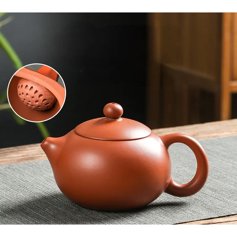 Handmade Purple Clay Tea Pot, Raw Ore, Zhu Mud, Beauty Tea Infuser, Handmade Filter Teapot, Traditional Zisha Tea Set
