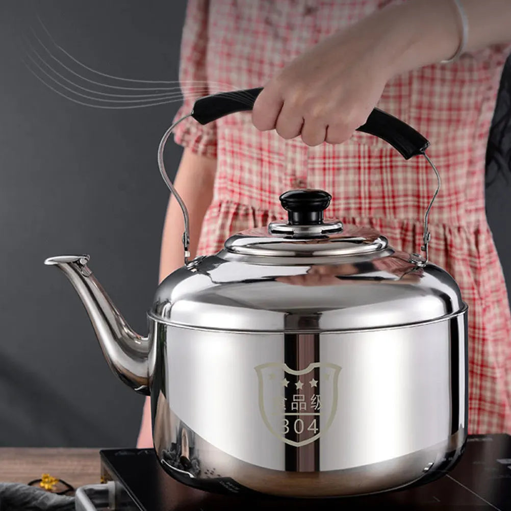 4/5/6L Tea Kettle Stovetop Whistling Teapot Stove Top Whistling Tea Kettle Stainless Steel Teapot Large Capacity Tea Kettle Pot
