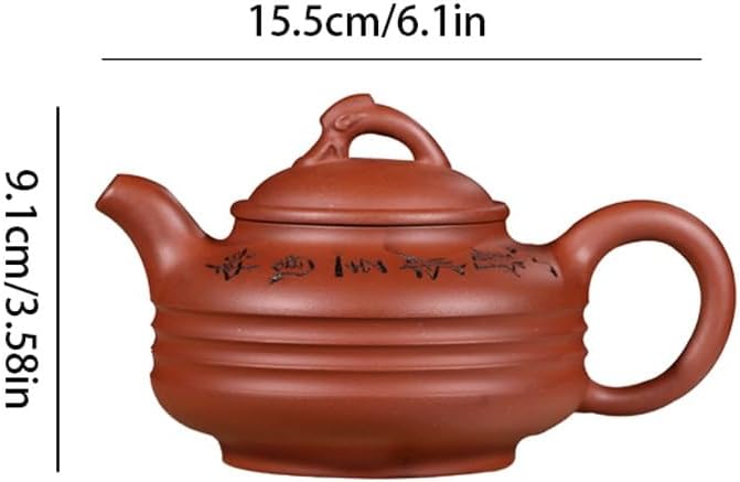 Tea Kettle Stovetop Zisha Pot Kung Fu Teapot Handmade Tea Kettle Home Living Room Creative Tea Drinking Teapot Kettle (A)