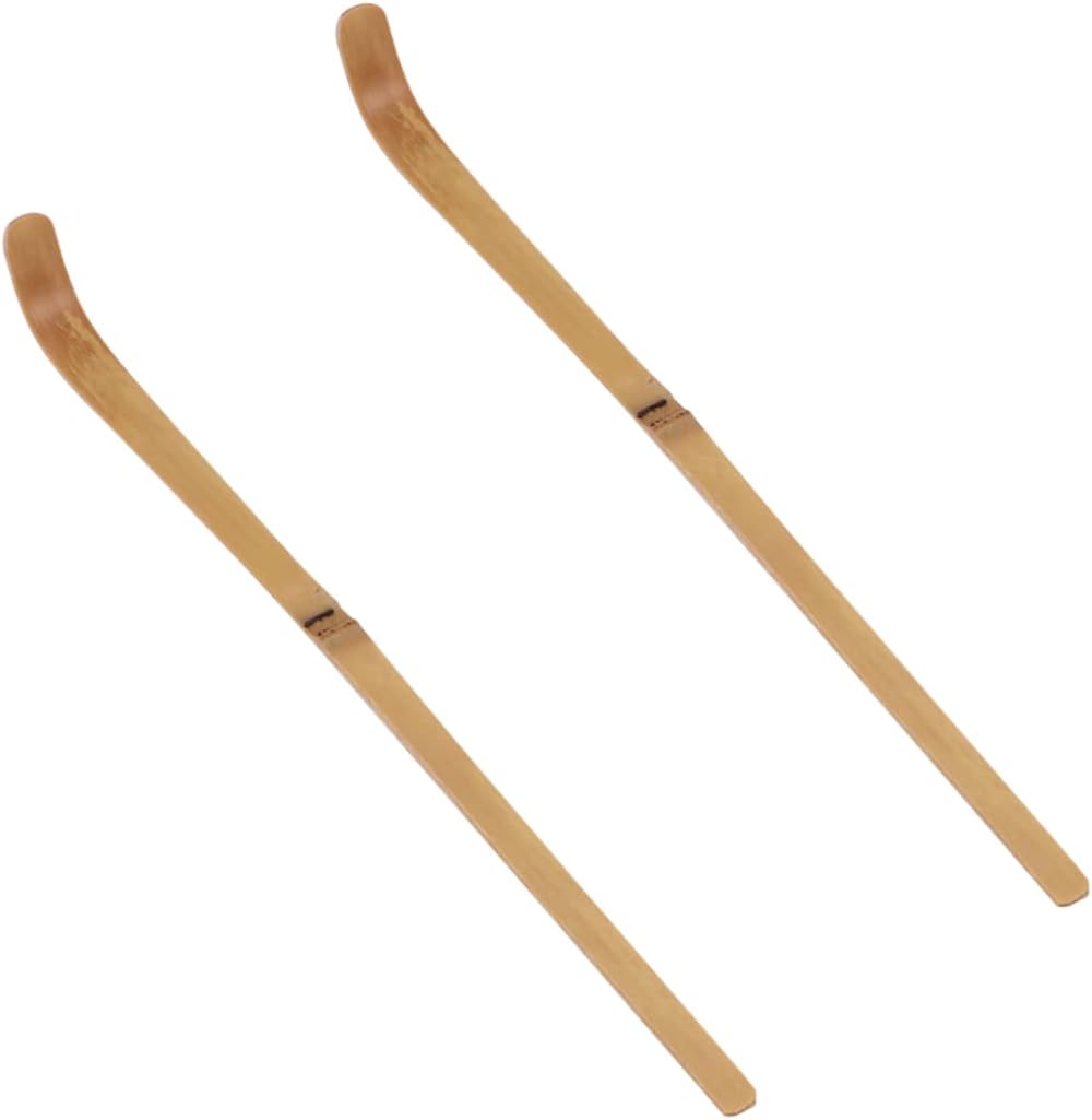 Angoily 2 Pcs Tea Dial Japanese Chashaku Hooked Tea Needle Ice Pick Matcha Tea Scoop Puerh Tea Tool Ice Brick Tea Cake Japanese Tools Durable Tea Tool Tea Cone Bamboo Tea Tools