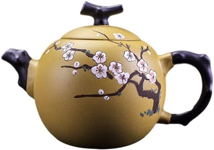 Teapot 250ML Small Zisha Teapot Hand-painted Plum Pattern Teapot Handmade Teapot Delicate Teapot Tea Set Tea Maker