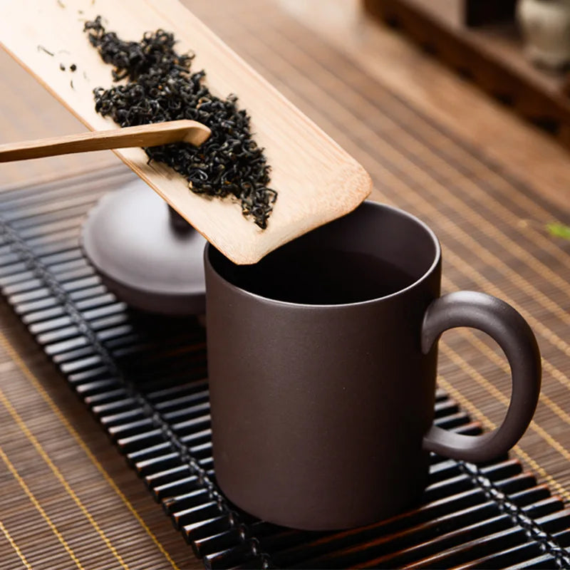 420cc Creative Purple Clay Teacup Exquisite Handmade with Lid Tea Cup Tea Maker Master Cups Chinese Teaware Drink Accessories