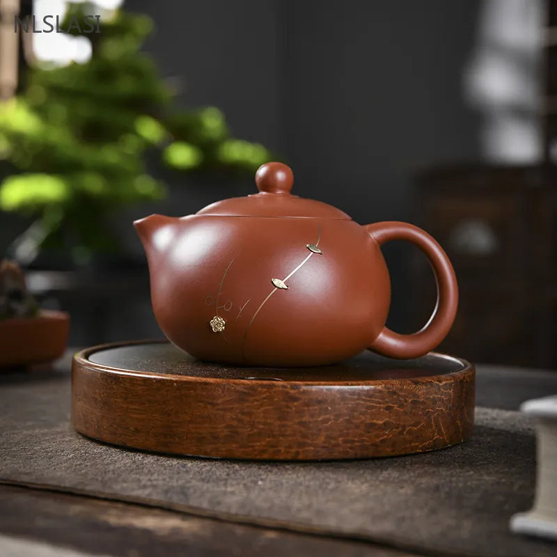 Dahongpao Ball Hole Filter Teapot Raw Ore Yixing Purple Clay Tea Pot Handmade Tea Infuser High Quality Zisha Tea Accessories