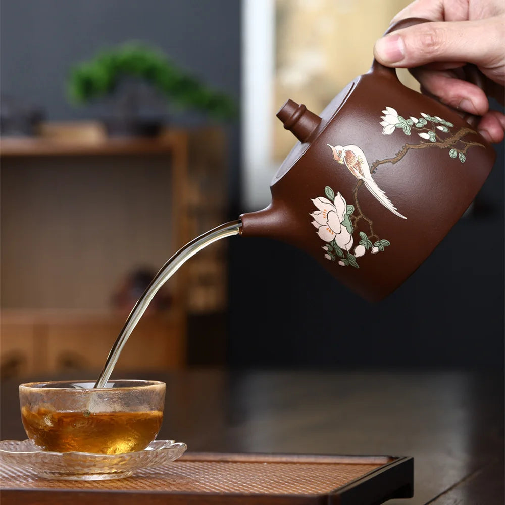 450cc Yixing Zisha Teapot Chinese Handmade Kungfu Tea Kettle Purple Clay Home Decor Pottery Teaware Set Tea Ceremony