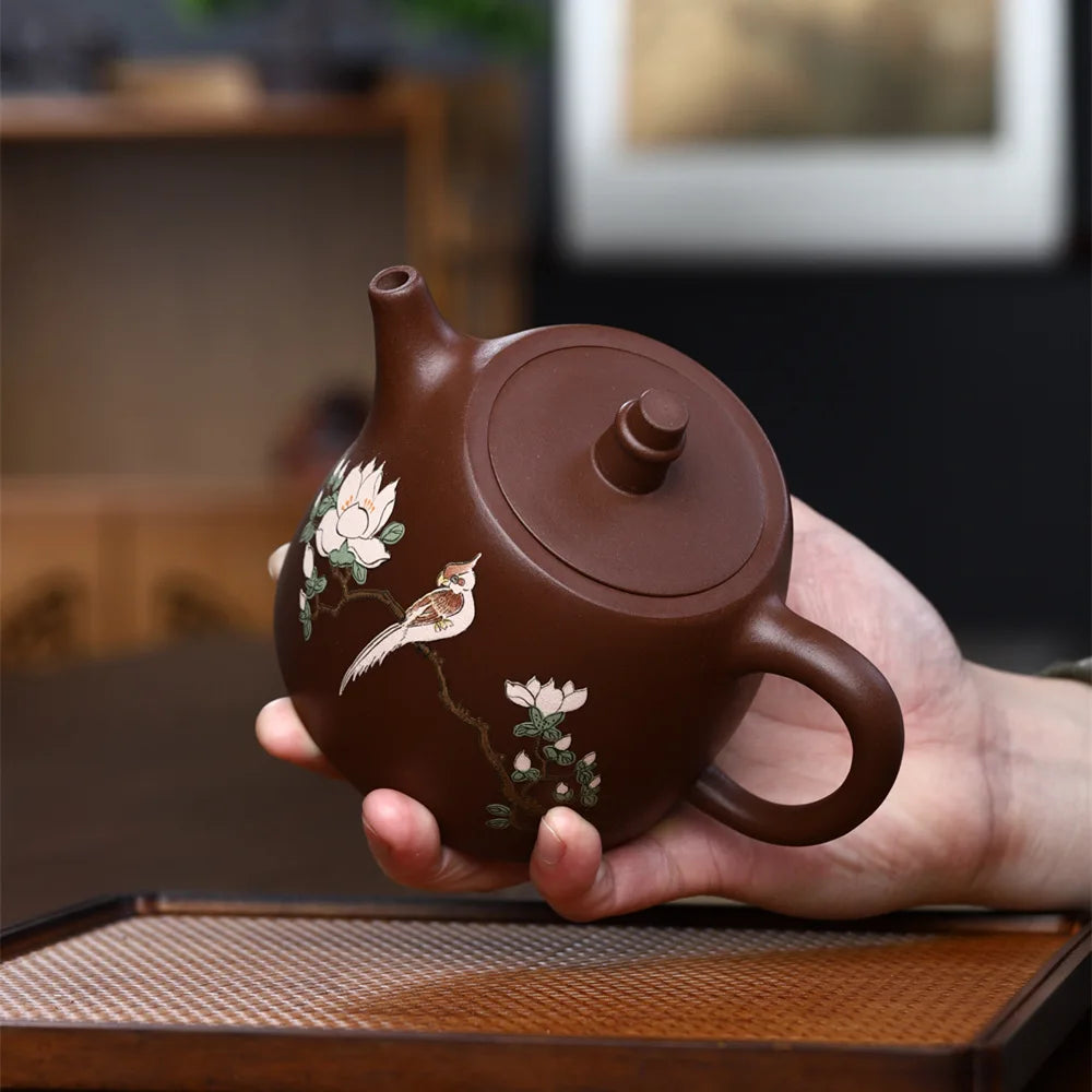 450cc Yixing Zisha Teapot Chinese Handmade Kungfu Tea Kettle Purple Clay Home Decor Pottery Teaware Set Tea Ceremony
