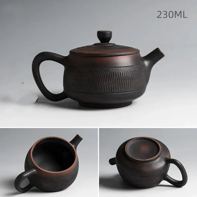 Purple Pottery Pot Ceramic Kung Fu Teapot Handmade Teapot Small Teapot Tea Kettle 240726