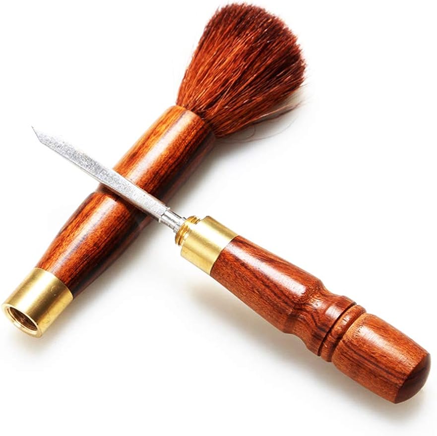 Tea Knife Kungfu Tea Tool Set Needle Tea Cone Puerh Tea Cake,Natural Wood with Stainless Steel (Paorosa)