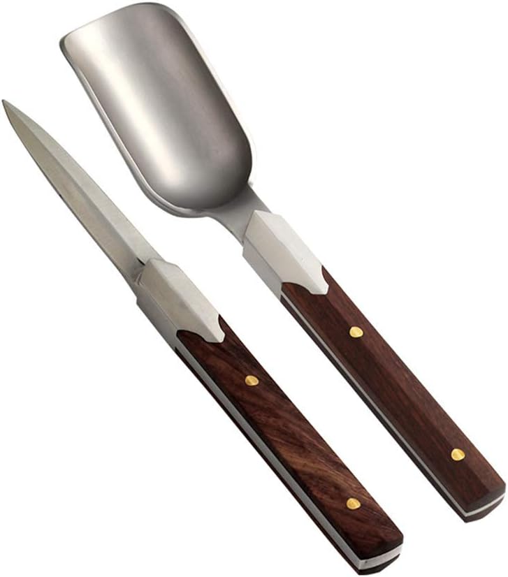 YJ Copper Scoop Tea Selector, Pu'er Tea Knife Set, Kung Fu Tea Set Spare Parts, Stainless Steel Tea Spoon, Red Sandalwood Tea Needle for All Tea