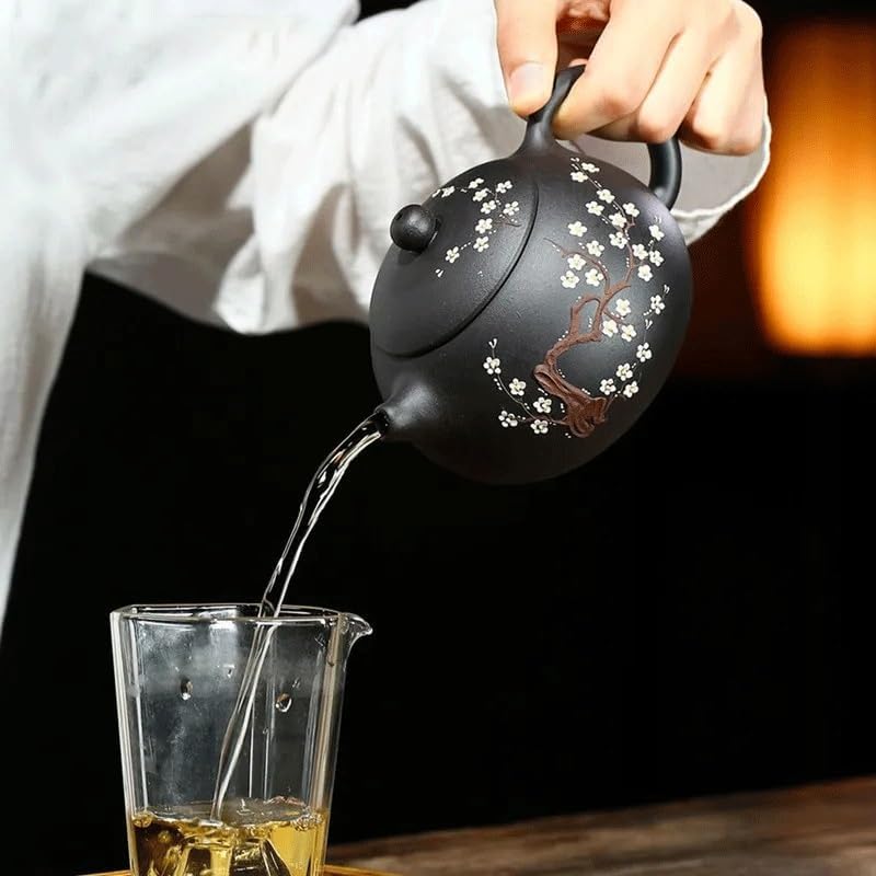 Sweden 400ml Purple Clay Teapot Mud Xishi Tea Pot Zisha High Capacity Plum Bossom Tea Kettle Home Tea Set