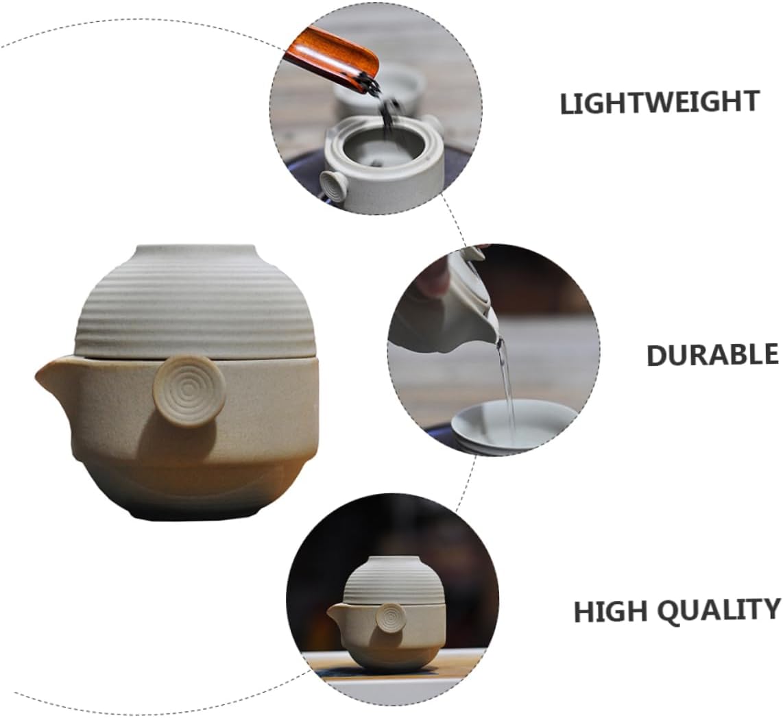 MAGICLULU 1 Set Set Teapot Tea Kettle Pot Zisha Tea Pot Loose Leaf Tea Kettle Ceramic Tea Vintage Fine Bone China Mugs Portable Tea Kettle Tea Cup Pottery Purple Clay Drinking Cup Travel