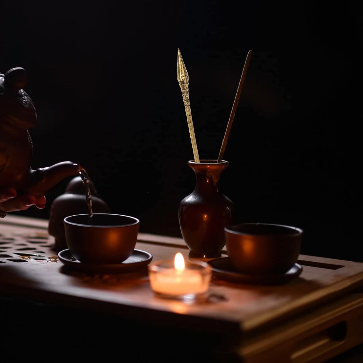 GANAZONO strainer tea needle tea accessory pro tools wooden crafts Cone Puerh Cake ice breaker tool Tea Cutters Tea Brick Needle vintage tea Ice maker antique tea set
