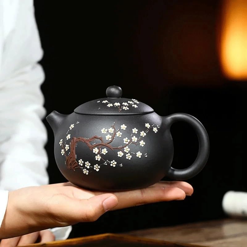 Sweden 400ml Purple Clay Teapot Mud Xishi Tea Pot Zisha High Capacity Plum Bossom Tea Kettle Home Tea Set