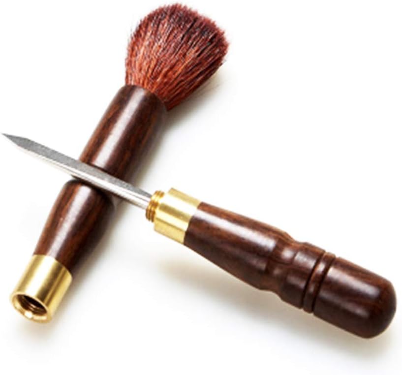 Tea Knife Kungfu Tea Tool Set Needle Tea Cone Puerh Tea Cake,Natural Wood with Stainless Steel (Paorosa)