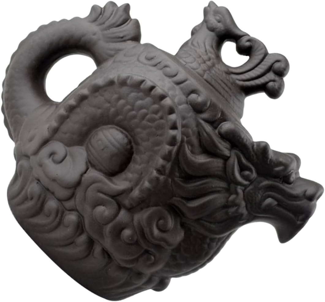 Mikinona Dragon Phoenix Purple Clay Teapot Dragon Teapot Brass Teapot Tea Pot Tea Kettle Ceramic Zisha Teapot Tea Maker Kettle Porcelain Kettle Cast Iron Teapot Embossed Travel China