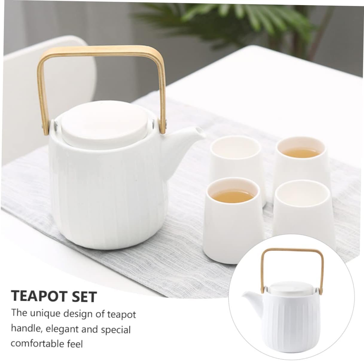 BESTOYARD 1 Set Ceramic Teapot Gongfu Tea Pot Stovetop Tea Kettle Water Kettle Stovetop European Style Teapot Zisha Tea Pot Classic Tea Pot Chinese Office Old Fashioned Flower Teapot Wood
