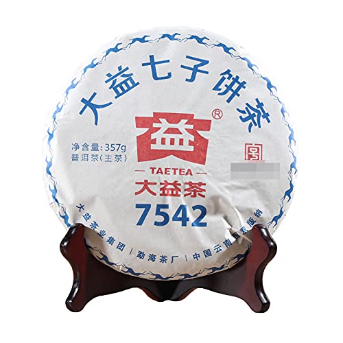 Puer Tea 2018 Yr Yunnan Puer 7542 Pu Er Pu-erh Raw Tea 357g Menghai Tea Factory Da Yi Shen Cha