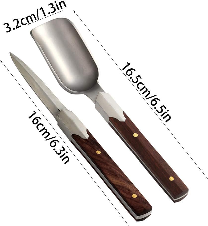 YJ Copper Scoop Tea Selector, Pu'er Tea Knife Set, Kung Fu Tea Set Spare Parts, Stainless Steel Tea Spoon, Red Sandalwood Tea Needle for All Tea