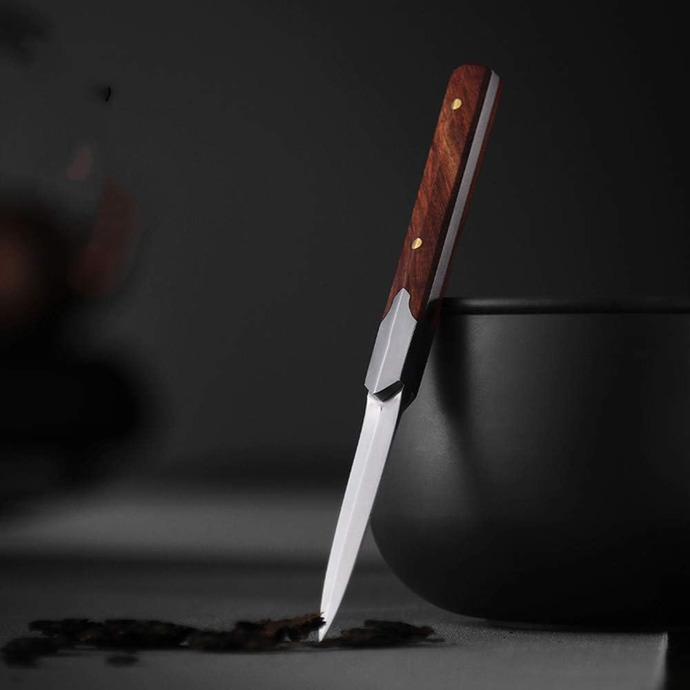 YJ Copper Scoop Tea Selector, Pu'er Tea Knife Set, Kung Fu Tea Set Spare Parts, Stainless Steel Tea Spoon, Red Sandalwood Tea Needle for All Tea