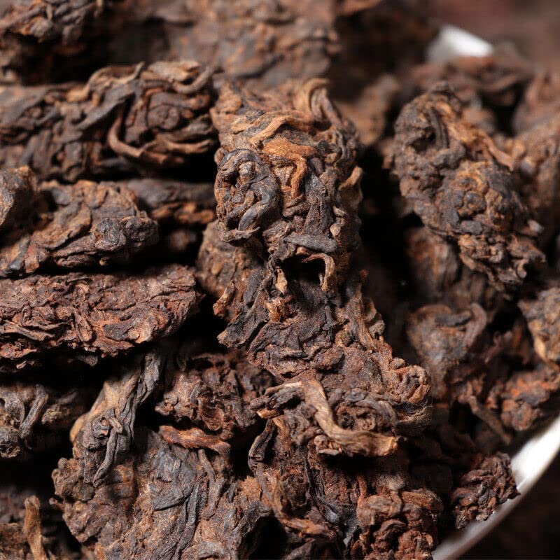 ONWILLTEA -250g Supreme Aged Golden Bud Lao Cha Tou Tea Yunnan Pu-erh Loose Tea Ripe Puer Nubs Nugget Tea