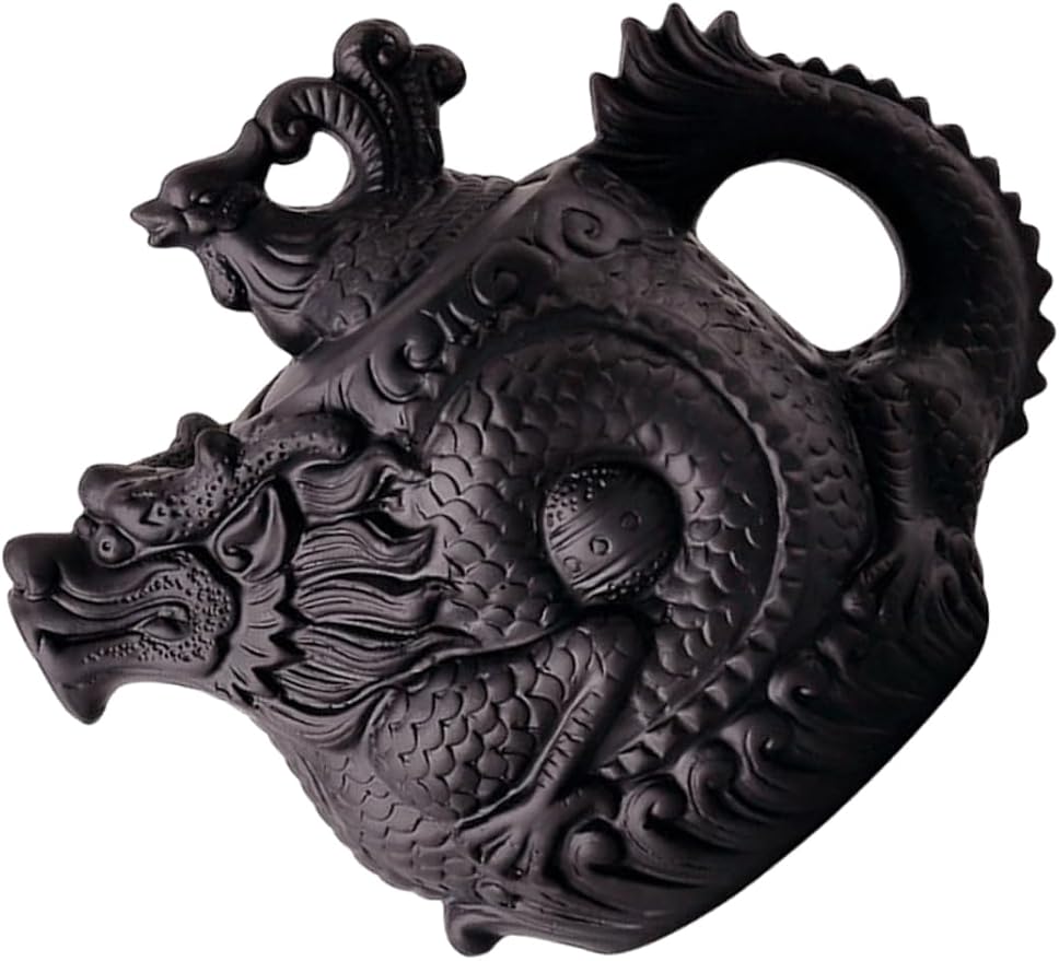 Ciieeo Dragon Phoenix Purple Clay Teapot Cast Iron Teapot Frog Teapot Traditional Dragon Teapot Ceramic Zisha Teapot Chinese Teapot Tea Pot for Loose Tea Travel Chinese Style Open The Pot