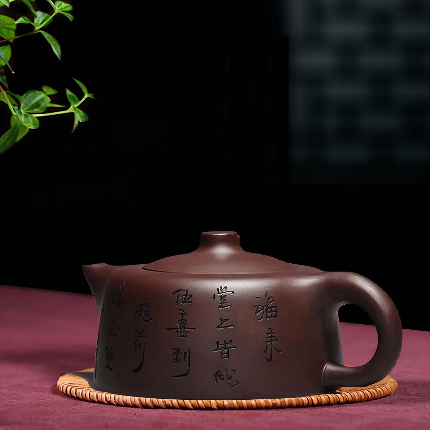 Zisha Teapot 10oz/300ml, Chinese Yixing Purple Clay Tea pot Handmade Personal Tea Maker