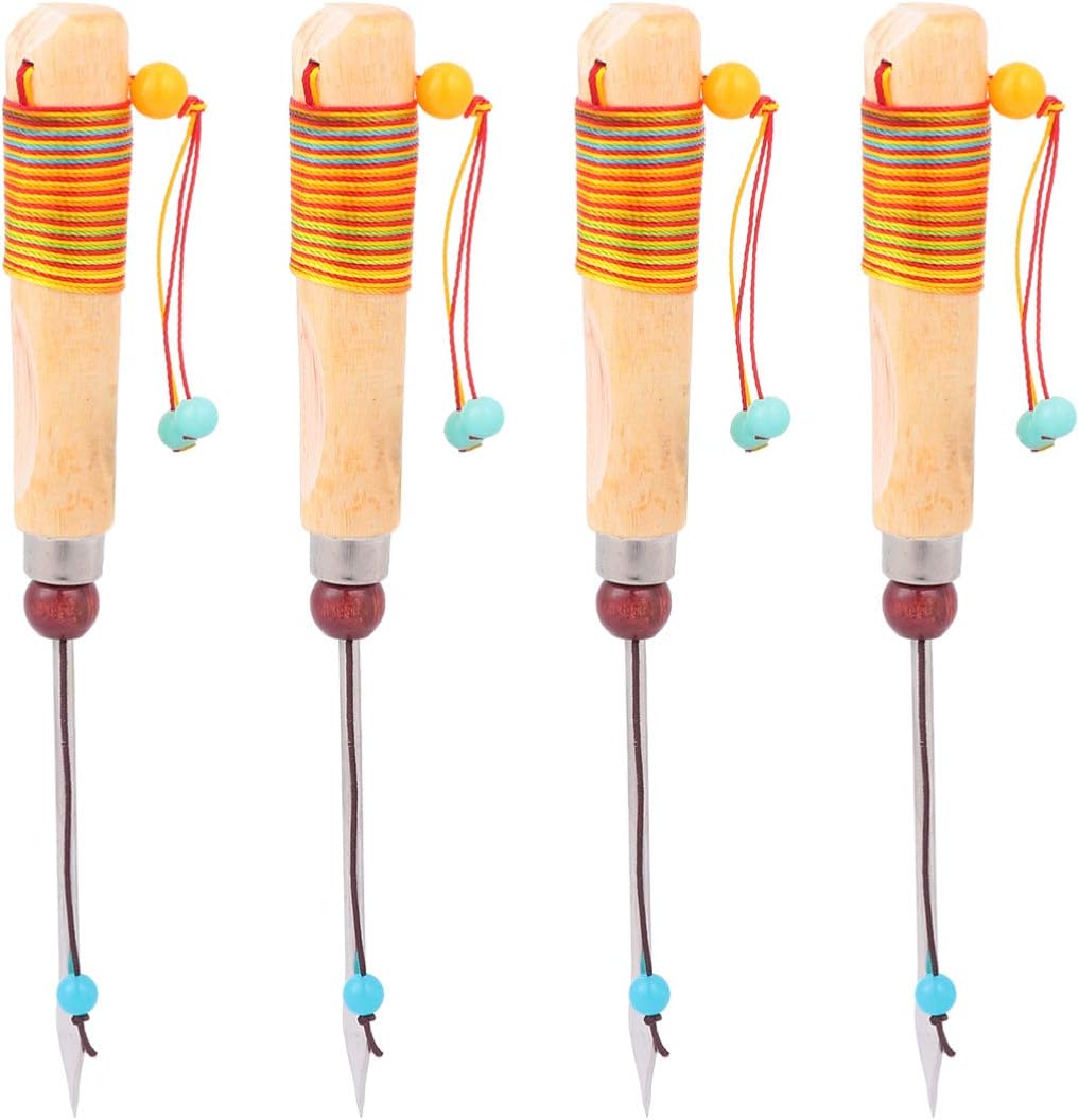 Hemoton 4pcs Tea Needle Ice Pick Tea Cake Gongfu Tea Tool Tea Tools Puerh Tea Tools Tea Pick Cake Brick Tea Cake Pick Tool Tea Cone Wooden Cone Needle