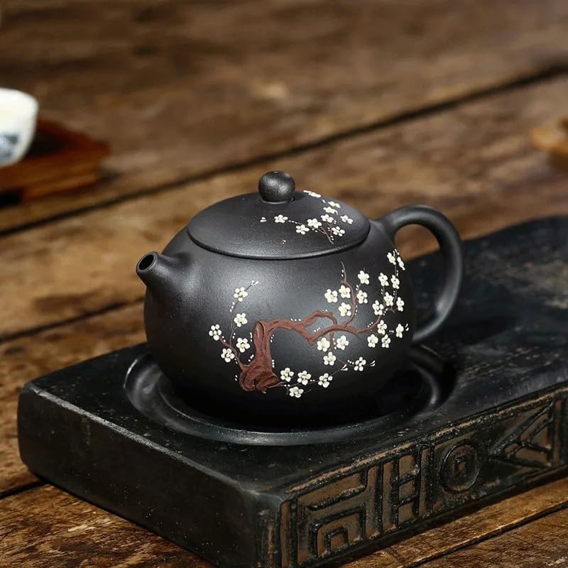 Sweden 400ml Purple Clay Teapot Mud Xishi Tea Pot Zisha High Capacity Plum Bossom Tea Kettle Home Tea Set