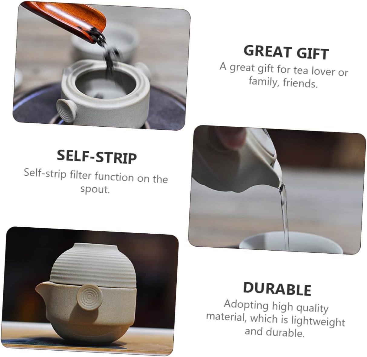 BESTOYARD 1 Set Set Teapot Tea Pots Enamel Medication Pot Gongfu Tea Pot Tea Strainer Pot Tea Kettle Pot Tea Serving Pitcher Ceramic Tea Zisha Tea Pot Travel Portable Pottery