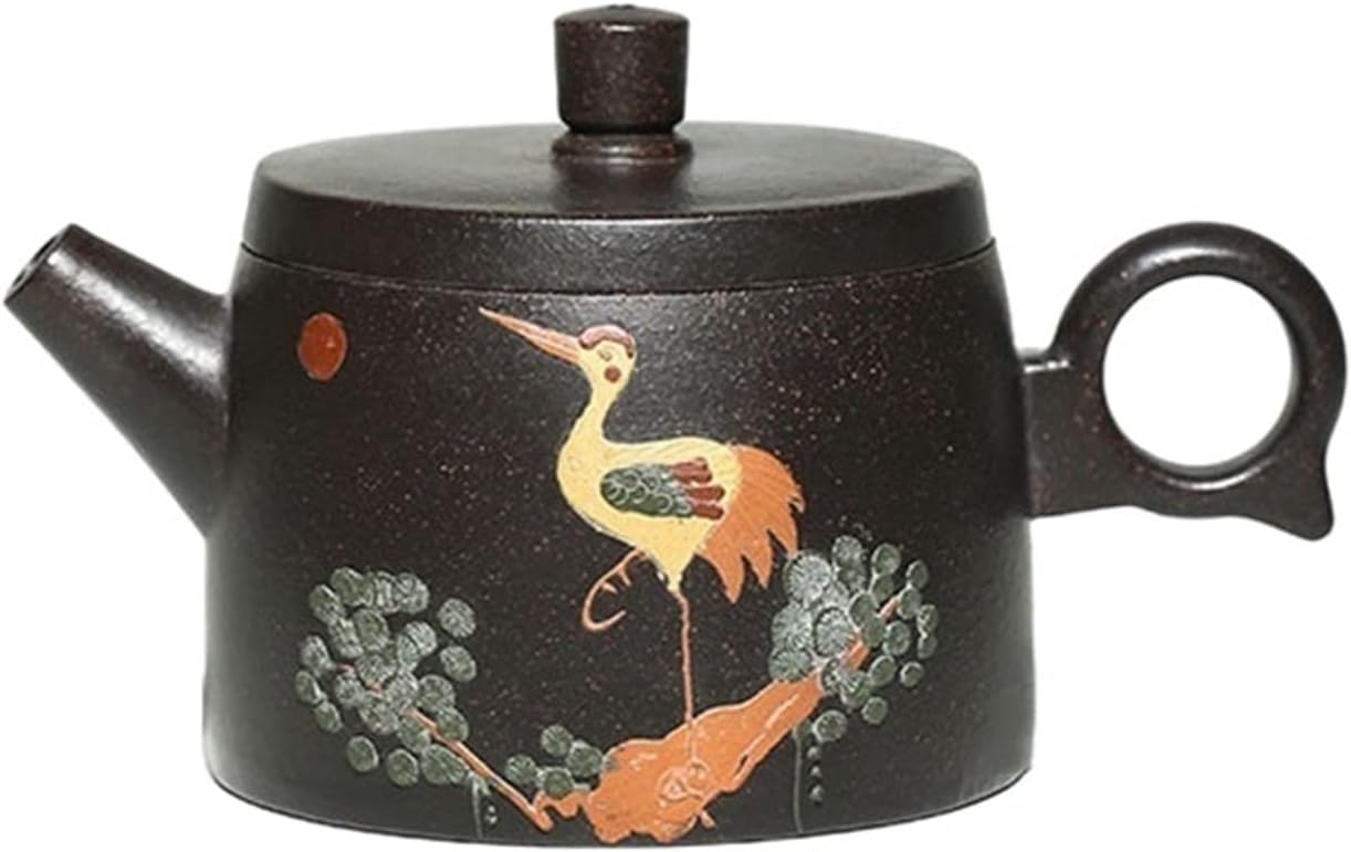 Teapot 180ML Small Single Teapot Handmade Zisha Teapot Delicate Crane Pattern Kung Fu Teapot Durable Tea Maker Tea Kettle