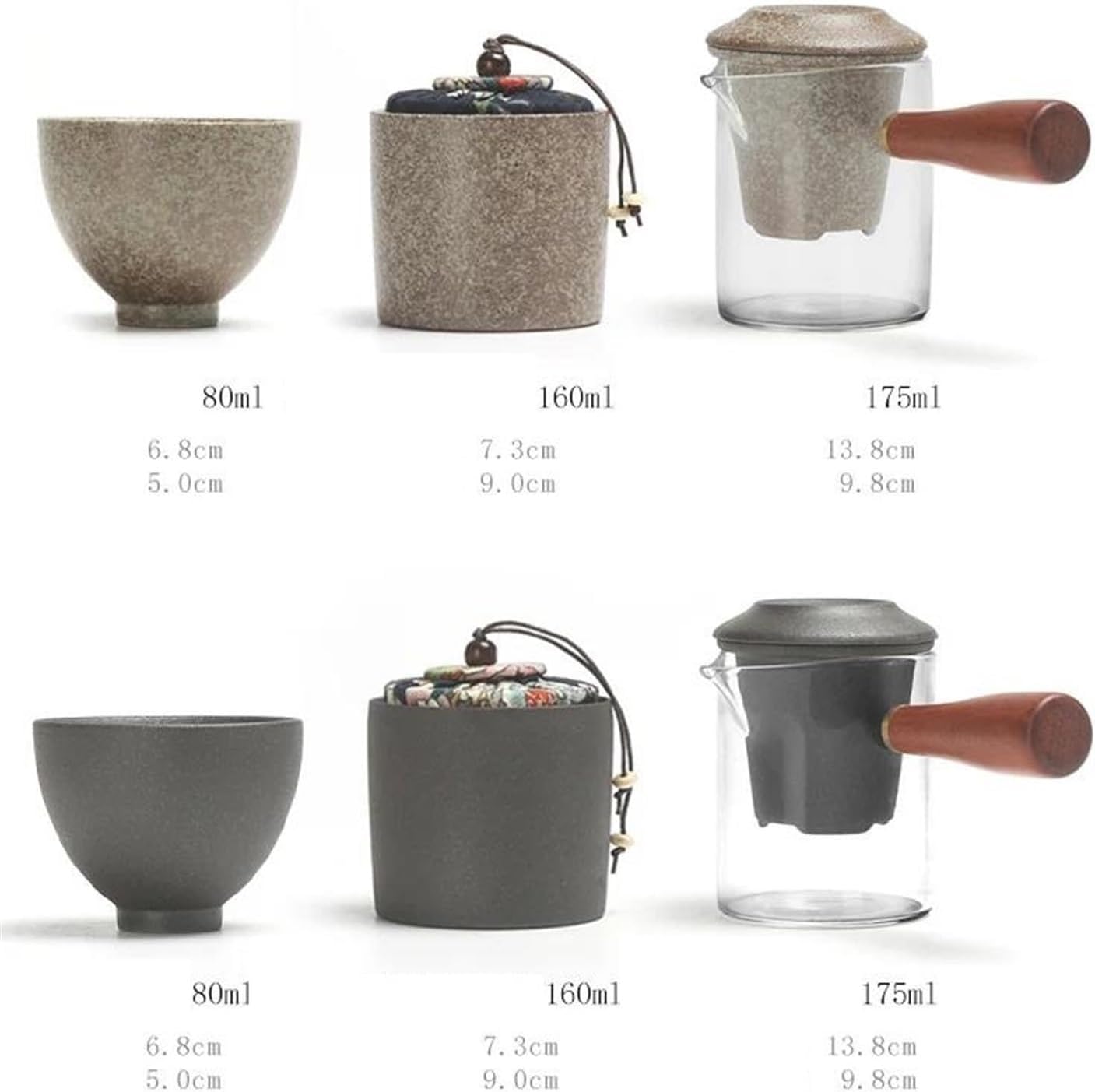 Afternoon Tea Set Chinese Travel Kung Fu Tea Set Ceramic Portable Teapot Porcelain Teaset Gaiwan Tea Cups Tea Set Tea Set For Adults (Color : D)