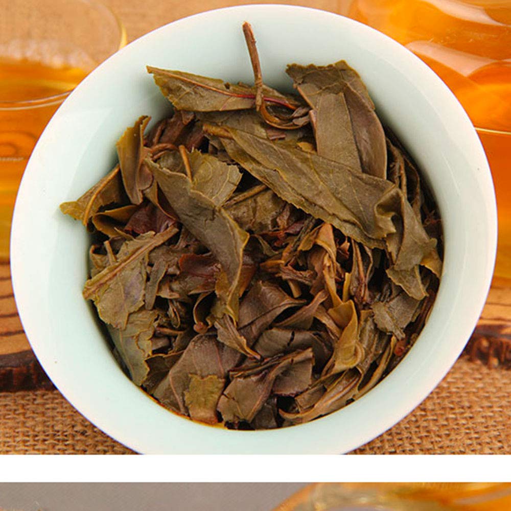 357g Big Leaves Raw Puerh Tea Cake- 2014yr Green Puer Tea- Sheng Bing Pu'erh Tea Cake - Uncook Pu'erh Tea