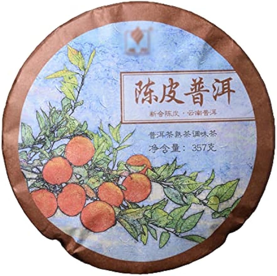 ONWILLTEA - Chenpi Puer Tea Cooked Tea Cake 357g Flavored Substitute Tea Yunnan Pu-erh Cake