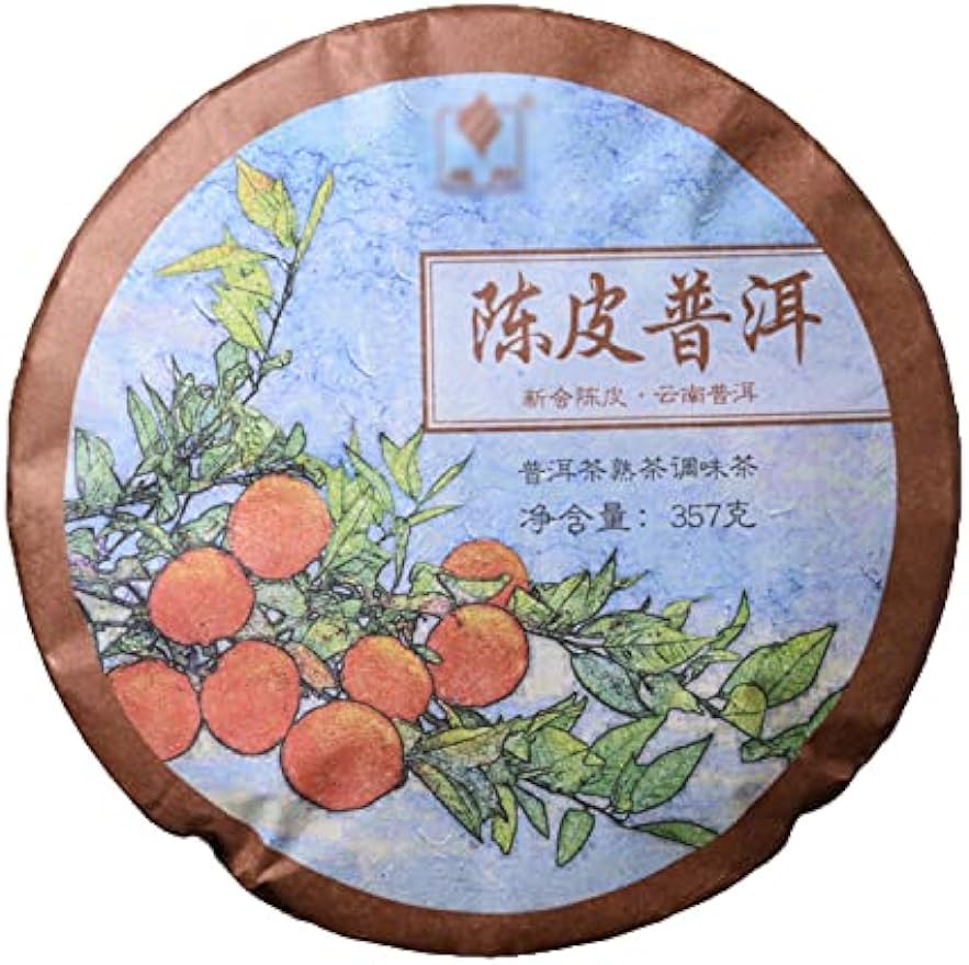 ONWILLTEA - Chenpi Puer Tea Cooked Tea Cake 357g Flavored Substitute Tea Yunnan Pu-erh Cake