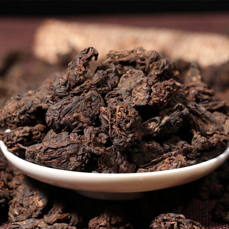 ONWILLTEA -250g Supreme Aged Golden Bud Lao Cha Tou Tea Yunnan Pu-erh Loose Tea Ripe Puer Nubs Nugget Tea