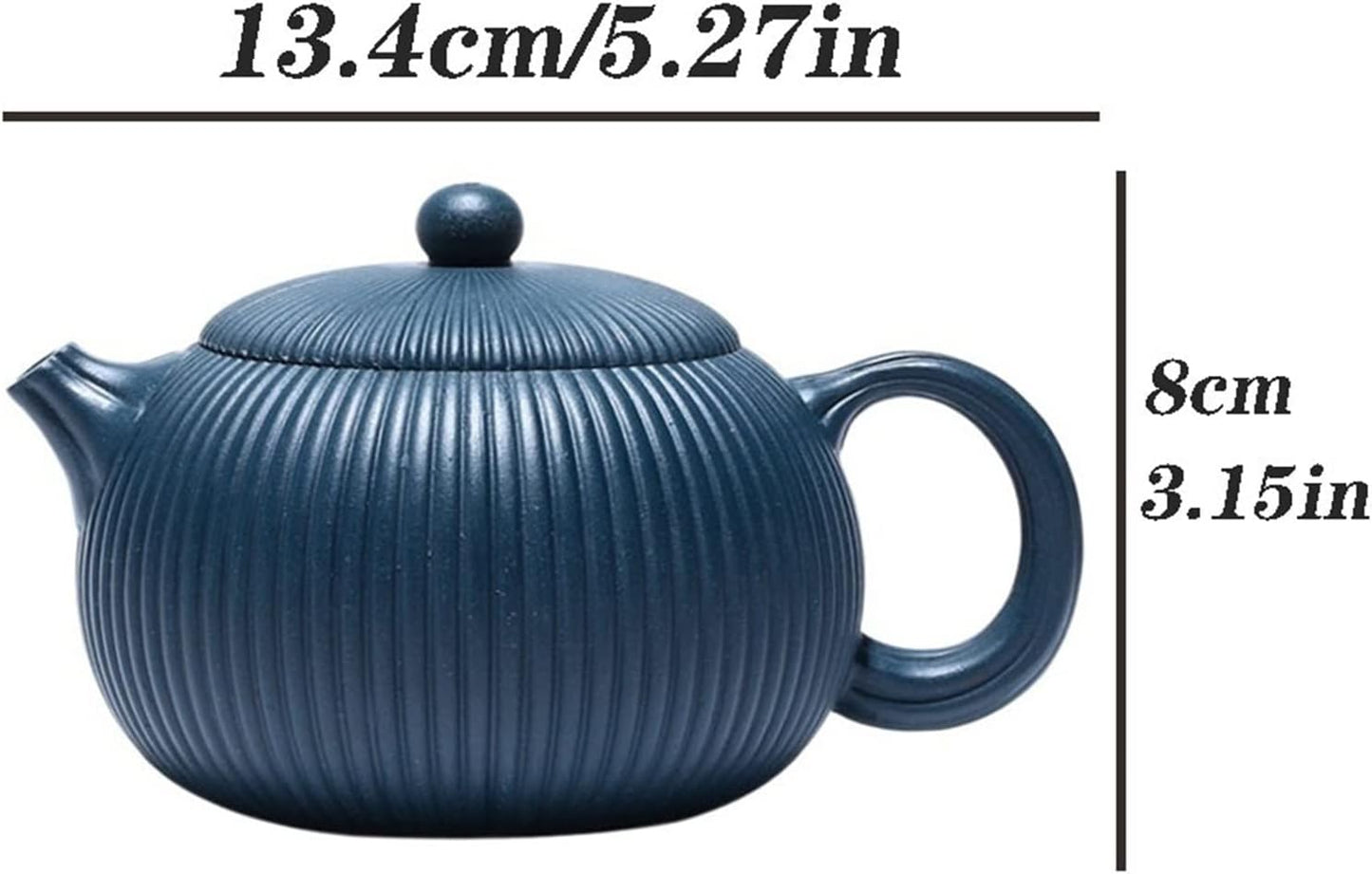 Teapot 250ML Small Zisha Teapot Handmade Striped Xishi Teapot with Filter Loose Leaf Teapot Gift Tea Set Tea Kettle