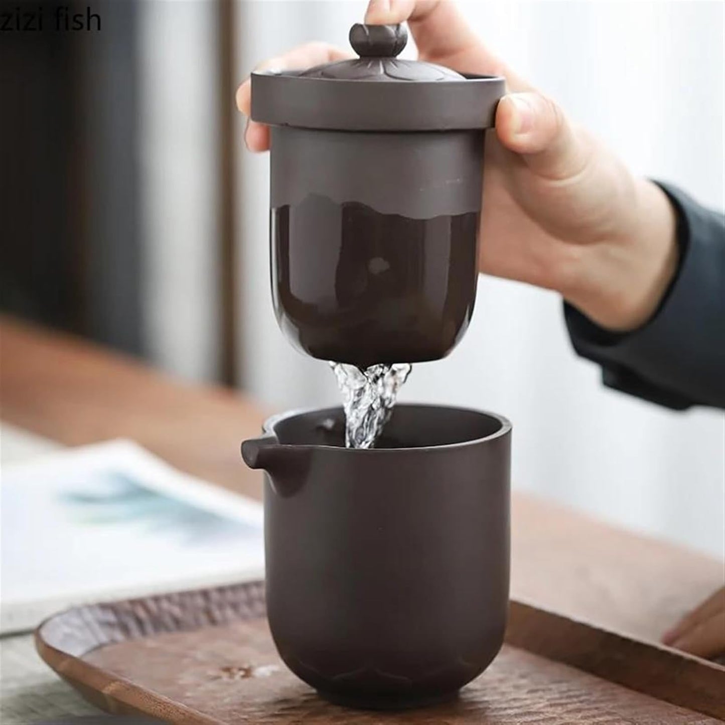 Afternoon Tea Set Travel Tea Set Ceramics Teaware Sets One Pot Four Cups Tea Utensils Outdoor Teapot Teacup Kung Fu Tea Set Tea Making Utensils Tea Set for Adults